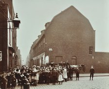 Crowd of East End children, Red Lion Street, Wapping, London, 1904. Artist: Unknown.