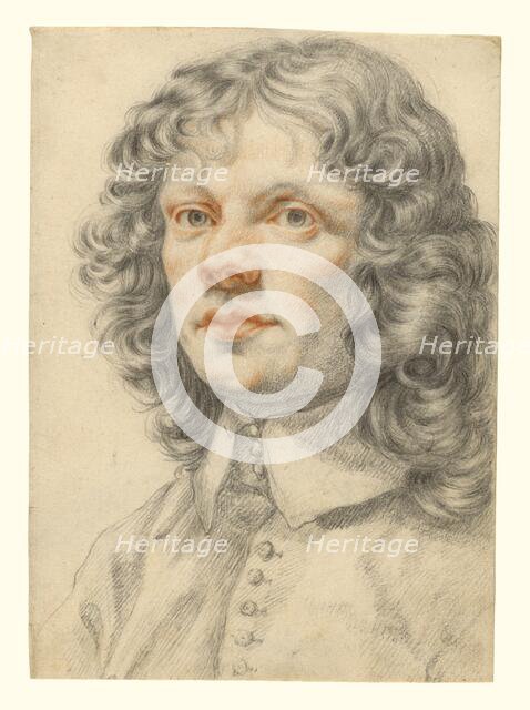 Portrait of a Man (recto); Portrait of a Man (accidental offset) (verso), about 1660. Creator: Filippo Baldinucci.