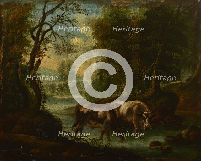 Landscape with Oxen, turn of the 18th and 19th centuries. Creator: Unknown.