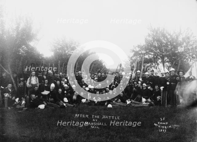 After the battle at Marshall Hall, [Maryland?], 1893. Creator: Unknown.