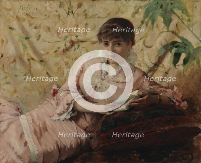 Parisienne Reading, 1880. Creator: Albert Edelfelt.