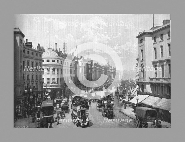 Regent Street, London, c1900. Artist: York & Son.