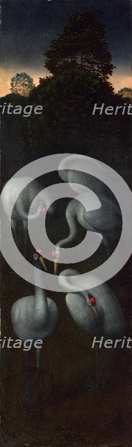 Cranes (The reverse of a Panel from a Triptych), c. 1480. Artist: Memling, Hans (1433/40-1494)