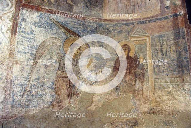 The Annunciation. Artist: Ancient Russian frescos  