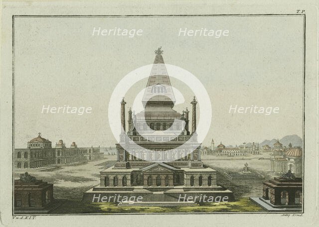 The Mausoleum at Halicarnassus, 1801. Creator: Fischer von Erlach, Joseph Emanuel (1693-1742).