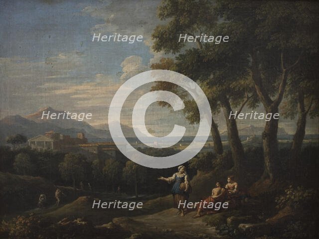 Landscape with a Genre Scene, 18th century. Creator: Jan Frans van Bloemen.