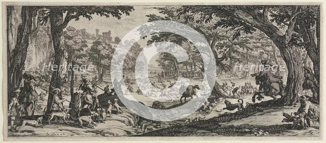 The Large Hunt, 1619. Creator: Jacques Callot (French, 1592-1635).