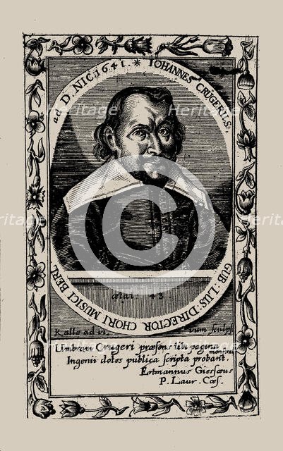 Portrait of the composer Johann Crüger (1598-1662). Creator: Anonymous.