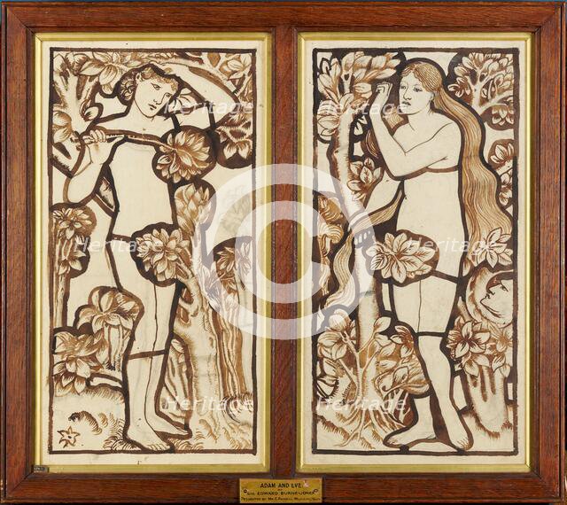 Adam and Eve, 1862. Framed together. Creator: Unknown.