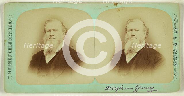 Portrait of Brigham Young, about 1863-1875. Creator: Charles William Carter.