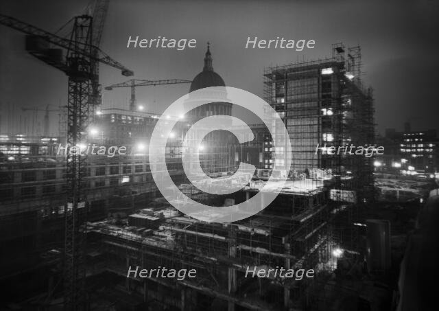 Paternoster Square, City of London, 14/01/1963. Creator: John Laing plc.