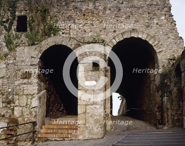 Porta Marina which connected the town with the harbour, Pompeii, Campania, Italy, 2002. Creator: LTL.