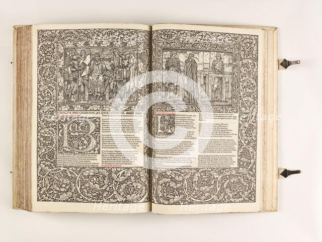 The Kelmscott Chaucer - The Works of Geoffrey Chaucer Now Newly Imprinted, 1896. Creator: Sir Edward Coley Burne-Jones.
