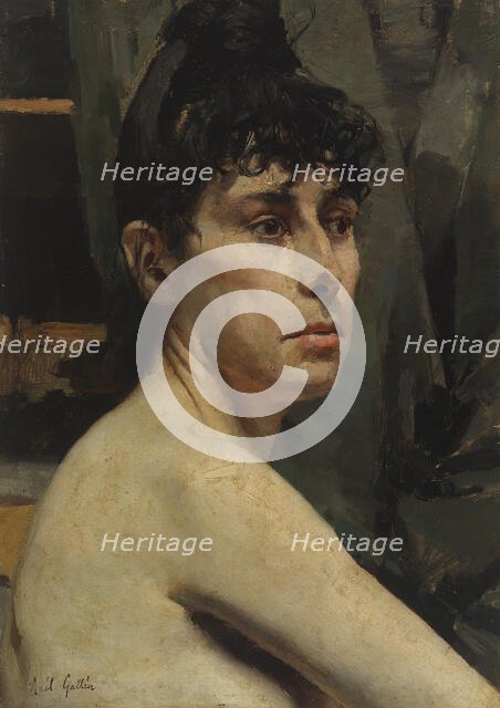 Model training, 1880-1889. Creator: Akseli Gallen-Kallela.