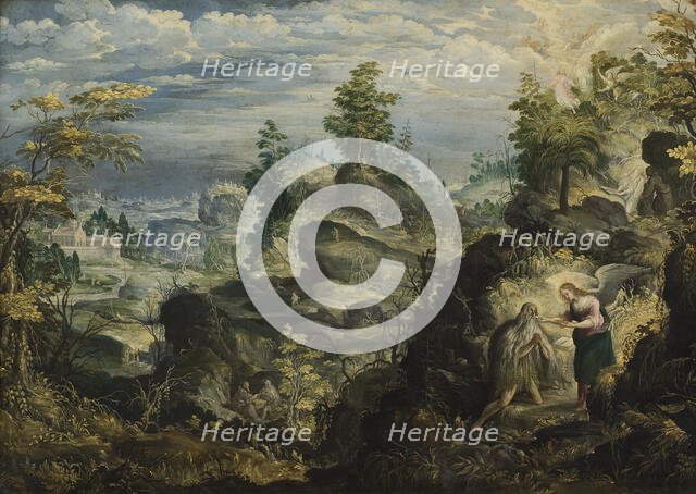 The Hermit Onofrius in the Wilderness, 1641. Creator: Anton Stevens II.