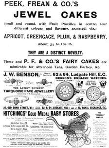 Advertisement for Peek, Frean & Co., 1898. Creator: Unknown.