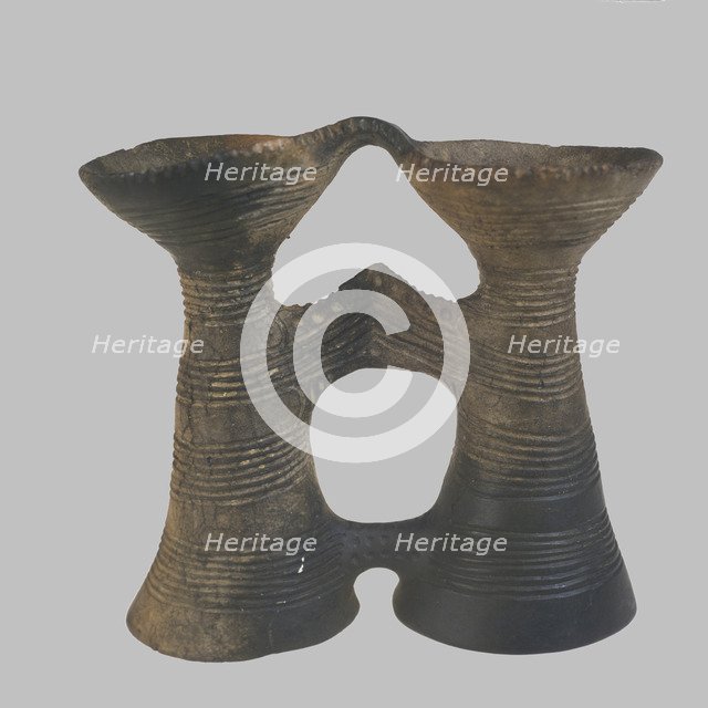Binocular-Form Vessel, 4400-4200 BC. Artist: Prehistoric Russian Culture  