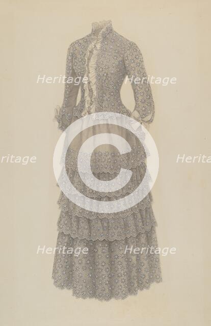 Bustle Dress, c. 1939. Creator: Mina Greene.