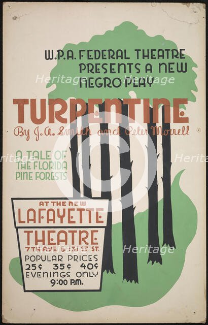 Turpentine, New York, 1936. Creator: Unknown.