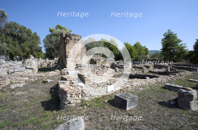 The east baths at Olympia, Greece. Artist: Samuel Magal
