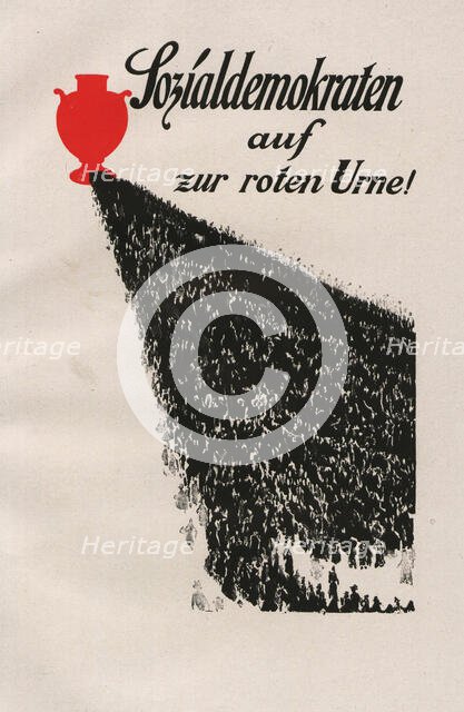 Social Democrats go to the red ballot box!, 1919. Creator: Scheurich, Paul (1883-1945).