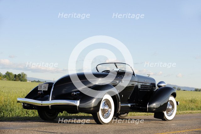 Auburn 852 SC Speedster 1936. Artist: Simon Clay.