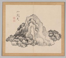 Double Album of Landscape Studies after Ikeno Taiga, Volume 1 (leaf 7), 1700s. Creator: Aoki Shukuya (Japanese, 1789).