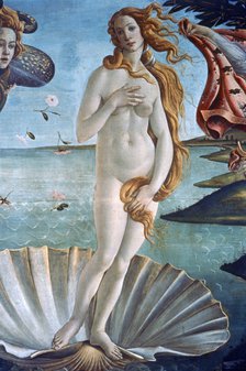 'The Birth of Venus' (detail), c1485. Artist: Sandro Botticelli