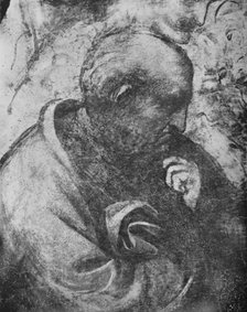 'Adoration of the Magi - Head of 'philosopher' on the left', c1481 (1945). Artist: Leonardo da Vinci.