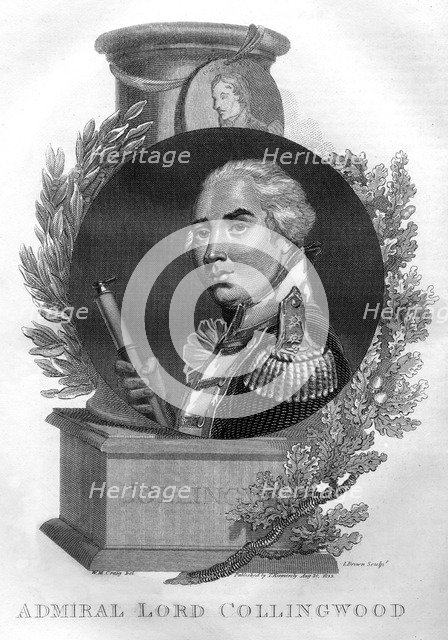Admiral Lord Cuthbert Collingwood (1748-1810), 1816.Artist: I Brown