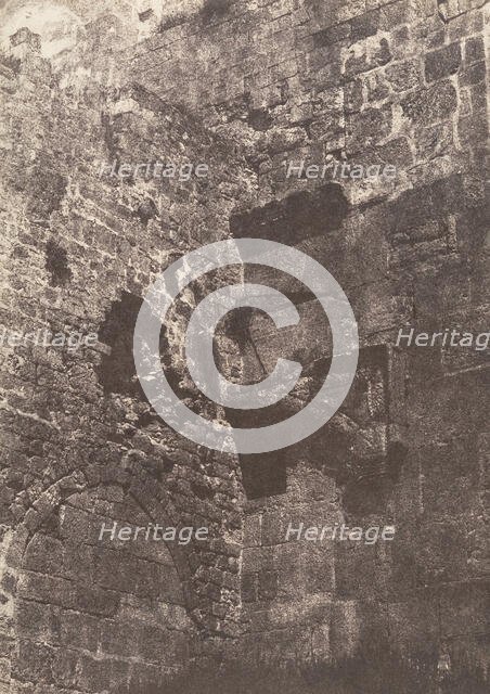 Jérusalem, Enceinte du Temple, Porte hérodienne, 1854. Creator: Auguste Salzmann.