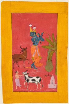 Krishna Fluting, c. 1675-1700. Creator: Unknown.