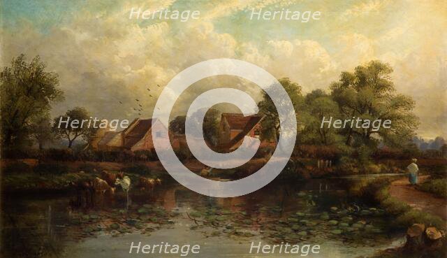 Farm in Wood Lane, Handsworth, 1850-1908.  Creator: John Joseph Hughes.