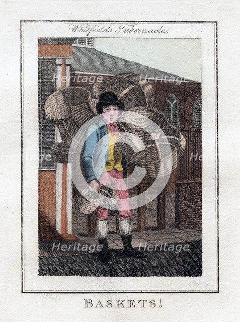 'Baskets!', Whitfield's Tabernacle, London, 1805. Artist: Unknown