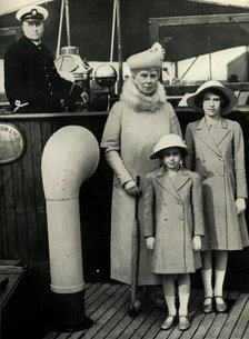 'Queen Mary with her granddaughters', 1930s, (1951). Creator: Unknown.
