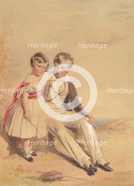 Portrait of Two Children, 1837. Creator: George Richmond.