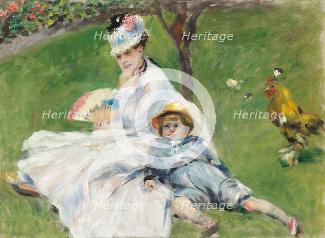 Madame Monet and Her Son, 1874. Creator: Pierre-Auguste Renoir.