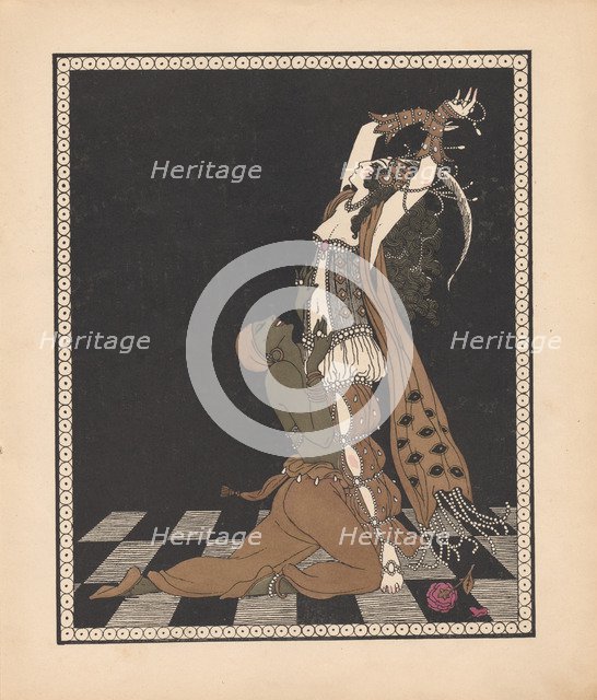 Ida Rubinstein and Vaslav Nijinsky in the ballet Scheharazade. Artist: Barbier, George (1882-1932)