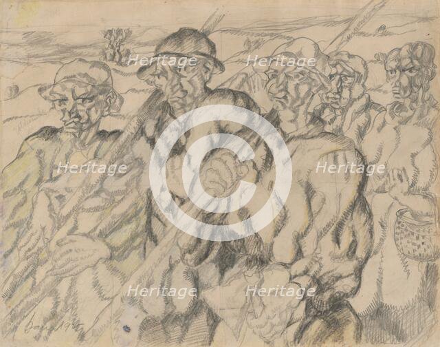 Workers, 1925. Creator: Konstantin Bauer.