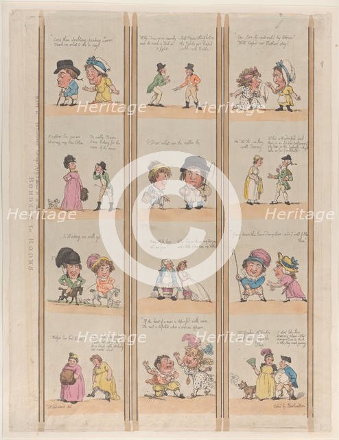 Borders for Rooms, Extravaganzas Plate 6, May 2, 1799., May 2, 1799. Creator: Thomas Rowlandson.