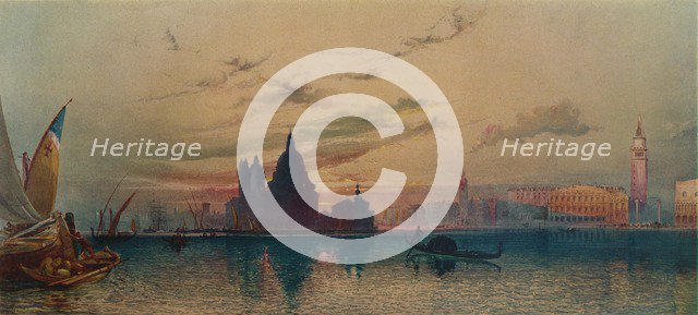 'La Santa Salute, from San Giorgio, Venice', c1872. Artist: William Collingwood Smith.