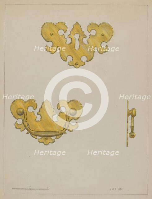 Drawer Pull, c. 1936. Creator: Janet Riza.