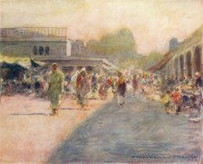 'A Street in Peshawur, 1905. Artist: Mortimer Luddington Menpes.