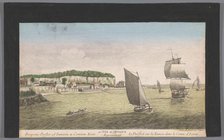 View of sailing ships on the River Theems in Purfleet, 1745-1775. Creator: Anon.