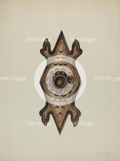 Detail, Side of Confessional, 1937. Creator: William Kieckhofel.