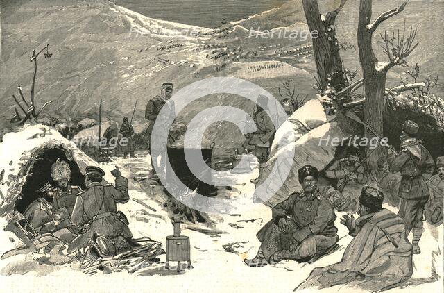 'The Armistice, A Bulgarian encampment on the heights above Pirot', 1886. Creator: Unknown.