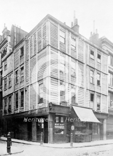 The corner of Fore Street, London. Artist: Unknown