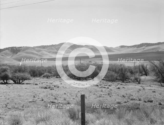 U.S. 99 on ridge over Tehachapi Mountains, 1939. Creator: Dorothea Lange.