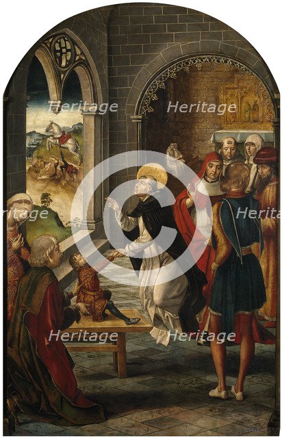 Saint Dominic Resurrects a Boy, 1493-1499. Artist: Berruguete, Pedro (1450-1503)