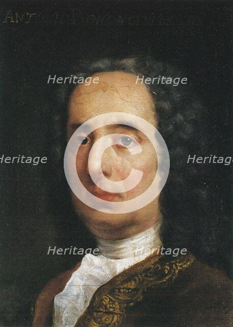 Portrait of the composer Antonio Maria Bononcini (1677-1726), 18th century. Creator: Anonymous.